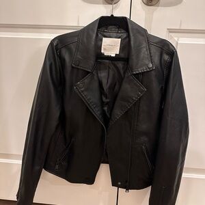 Anthropologie Black Leather Jacket